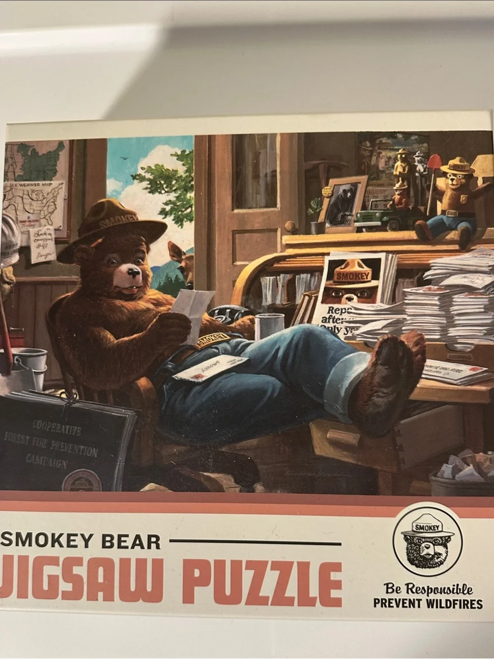 Smokey Bear Jigsaw Puzzle - Brown Bear Illustration